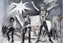 ronnie wood Original Oil on Canvas Bigger Bank 2005
