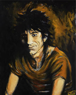 ronnie wood Original Oil on Canvas Ronnie II 2015